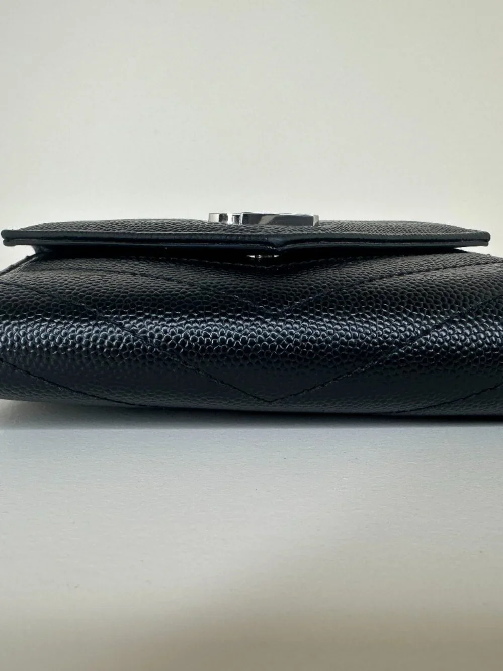 Saint Laurent Cassandre Matelassé Compact Tri Fold Wallet - Picture 4 of 14